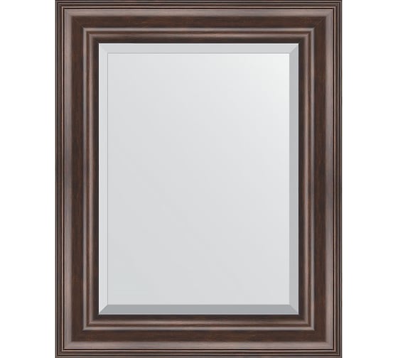 Изображение товара Зеркало EVOFORM с фацетом в багетной раме - палисандр 62 мм (41x51 см) BY 1356