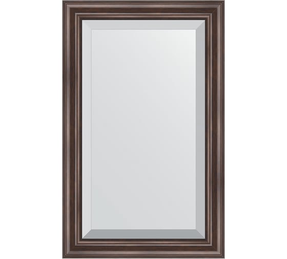 Изображение товара Зеркало EVOFORM с фацетом в багетной раме - палисандр 62 мм (51x81 см) BY 1134