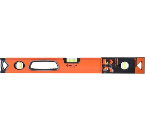 Изображение товара Уровень TACTIX BOX-Style с фиксированными глазками 600 мм, погрешность 0,5 мм 251013