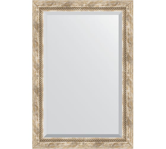 Изображение товара Зеркало EVOFORM с фацетом в багетной раме - прованс с плетением 70 мм (63x93 см) BY 3433
