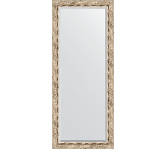 Изображение товара Зеркало EVOFORM с фацетом в багетной раме - прованс с плетением 70 мм (63x153 см) BY 3563
