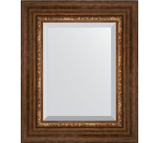 Изображение товара Зеркало EVOFORM с фацетом в багетной раме - римская бронза 88 мм (46x56 см) BY 3361