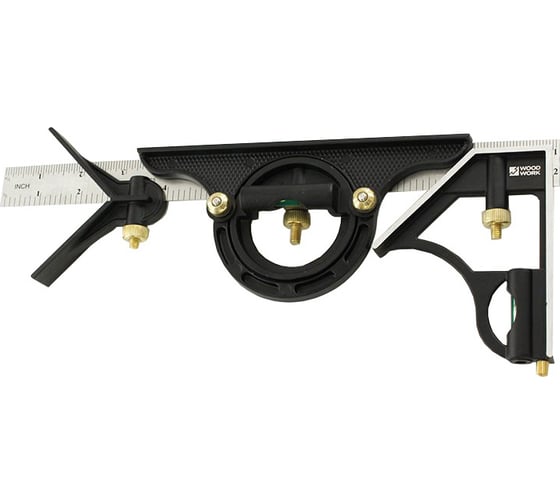 Изображение товара Мультифункциональный столярный угольник WOODWORK метрический, 300 мм MAR-300