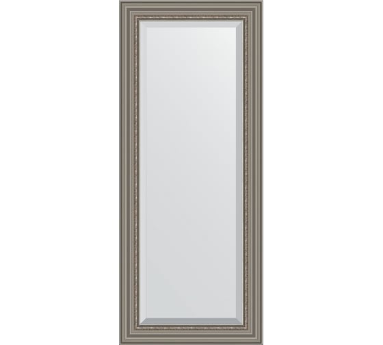 Изображение товара Зеркало EVOFORM с фацетом в багетной раме - римское серебро 88 мм (61x146 см) BY 1267