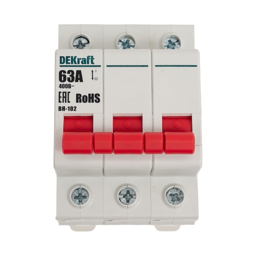 Изображение товара Выключатель нагрузки DEKraft 3п 63А ВН-102 SchE 17011DEK для промышленных и бытовых электросетей