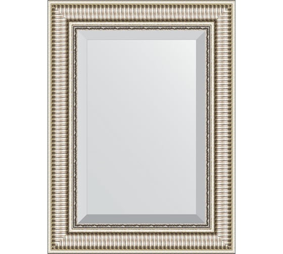 Изображение товара Зеркало EVOFORM с фацетом в багетной раме - серебряный акведук 93 мм (57x77 см) BY 1228