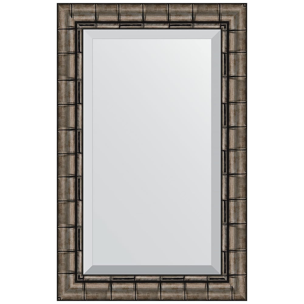 Изображение товара Зеркало EVOFORM с фацетом в багетной раме - серебряный бамбук 73 мм (53x83 см) BY 1136