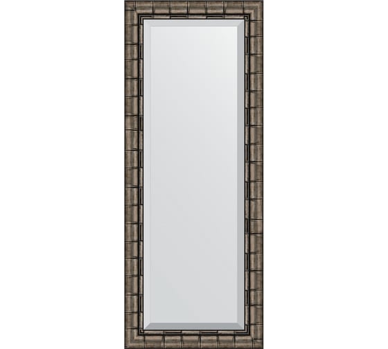 Изображение товара Зеркало EVOFORM с фацетом в багетной раме - серебряный бамбук 73 мм (53x133 см) BY 1156