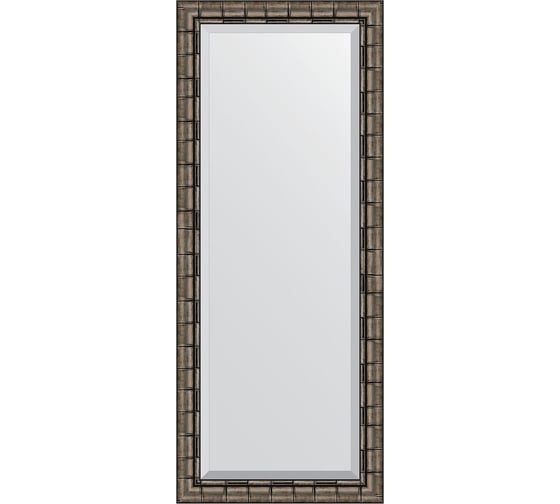 Изображение товара Зеркало EVOFORM с фацетом в багетной раме - серебряный бамбук 73 мм (63x153 см) BY 1186