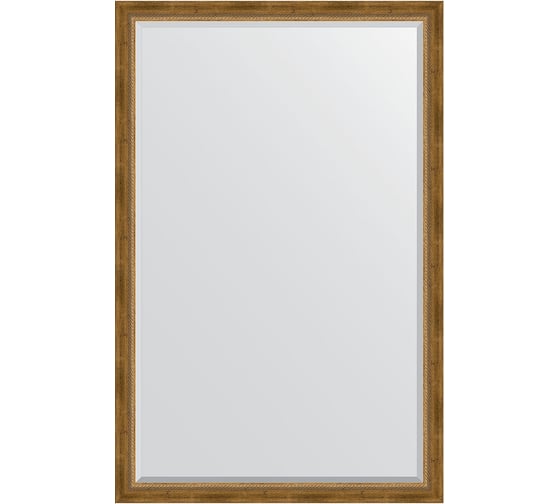 Изображение товара Зеркало EVOFORM с фацетом в багетной раме - состаренное бронза с плетением 70 мм (113x173 см) BY 3614