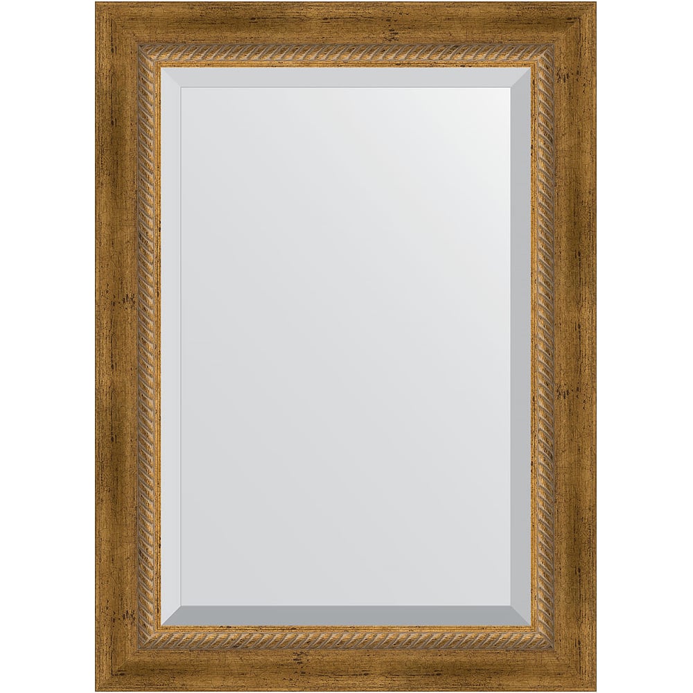 Изображение товара Зеркало EVOFORM с фацетом в багетной раме - состаренное бронза с плетением 70 мм (53x73 см) BY 3380