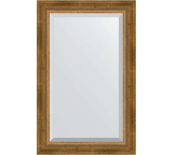 Изображение товара Зеркало EVOFORM с фацетом в багетной раме - состаренное бронза с плетением 70 мм (53x83 см) BY 3406