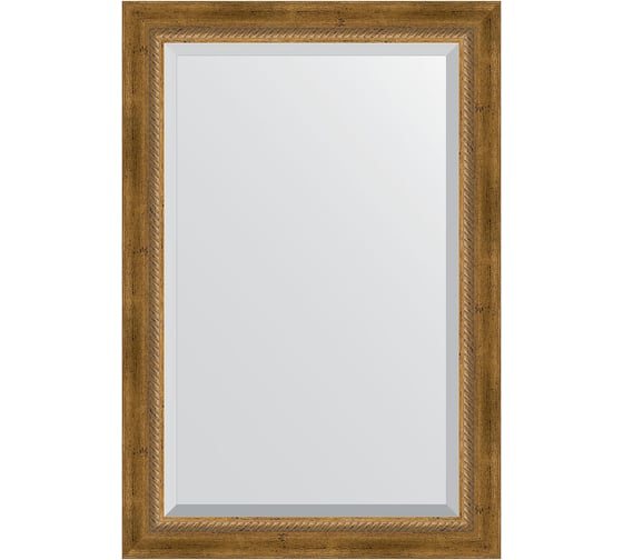 Изображение товара Зеркало EVOFORM с фацетом в багетной раме - состаренное бронза с плетением 70 мм (63x93 см) BY 3432