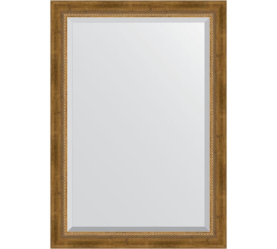 Изображение товара Зеркало EVOFORM с фацетом в багетной раме - состаренное бронза с плетением 70 мм (73x103 см) BY 3458