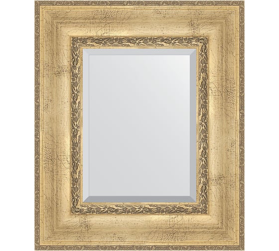 Изображение товара Зеркало EVOFORM с фацетом в багетной раме - состаренное серебро с орнаментом 120 мм (52x62 см) BY 3376