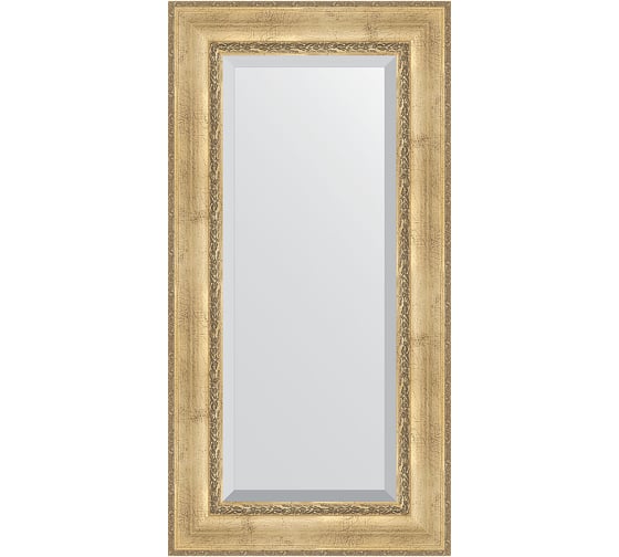 Изображение товара Зеркало EVOFORM с фацетом в багетной раме - состаренное серебро с орнаментом 120 мм (62x122 см) BY 3506