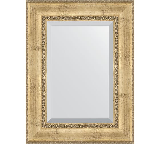 Изображение товара Зеркало EVOFORM с фацетом в багетной раме - состаренное серебро с орнаментом 120 мм (62x82 см) BY 3402