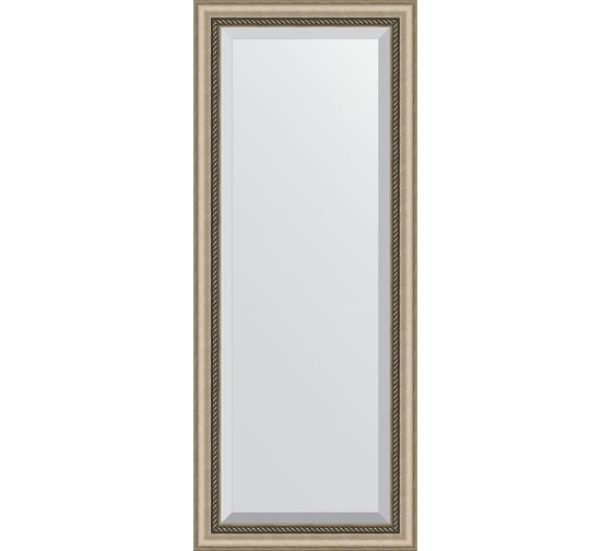 Изображение товара Зеркало EVOFORM с фацетом в багетной раме - состаренное серебро с плетением 70 мм (58x143 см) BY 1162