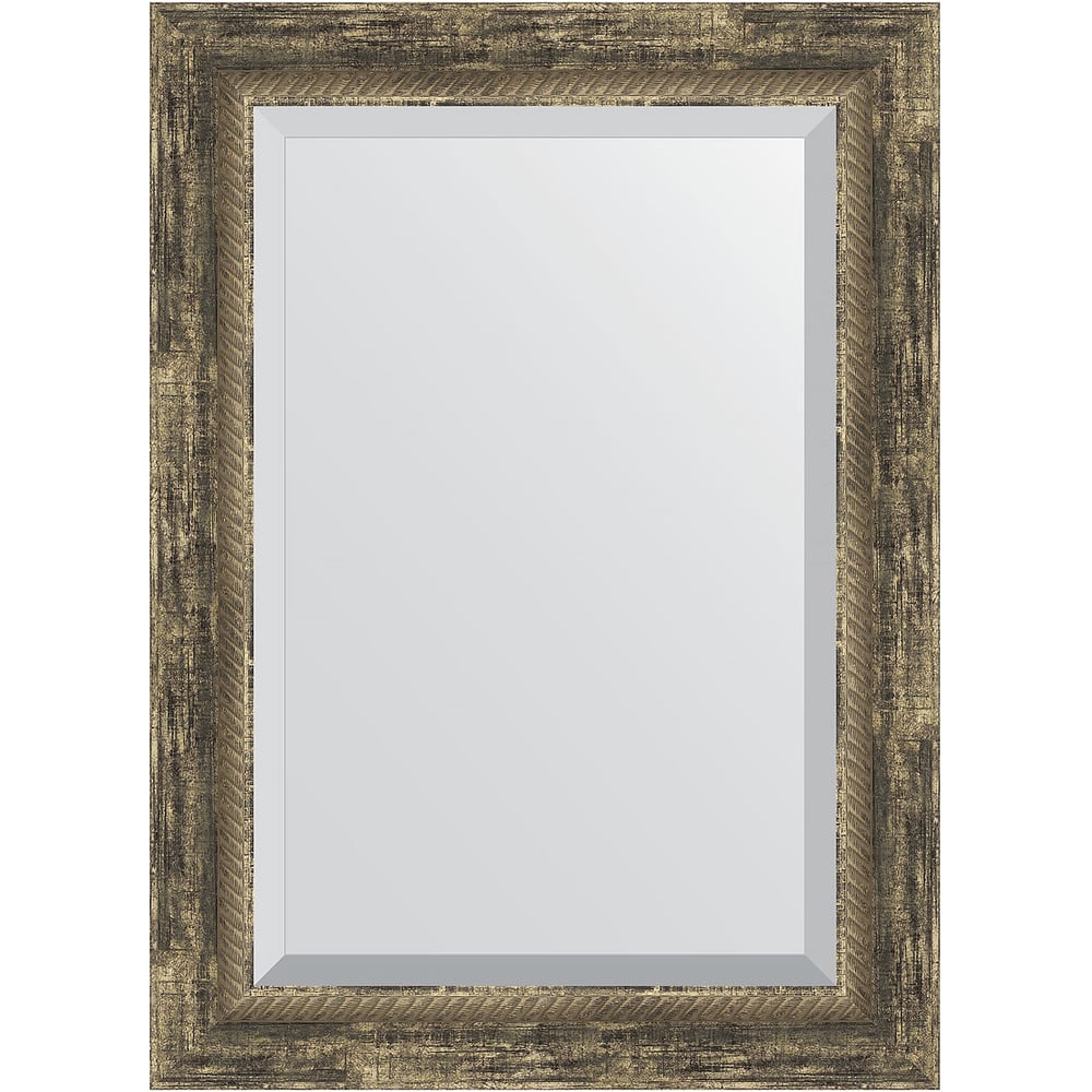 Изображение товара Зеркало EVOFORM с фацетом в багетной раме - старое дерево с плетением 70 мм (53x73 см) BY 3382