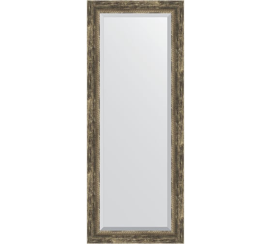 Изображение товара Зеркало EVOFORM с фацетом в багетной раме - старое дерево с плетением 70 мм (53x133 см) BY 3512
