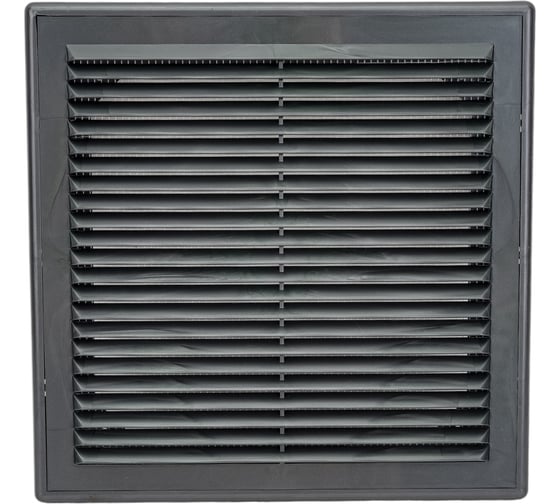 Изображение товара Решетка вентиляционная вытяжная с рамкой серия ВР графит (250x250 мм, пластик) ВИЕНТО 2525ВР-графит