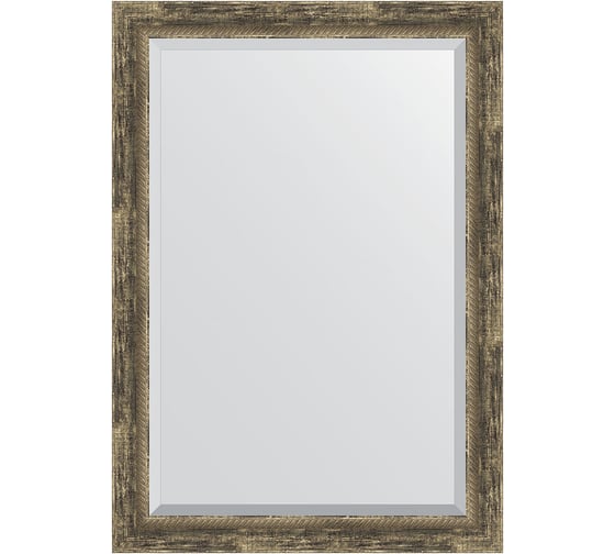 Изображение товара Зеркало EVOFORM с фацетом в багетной раме - старое дерево с плетением 70 мм (73x103 см) BY 3460