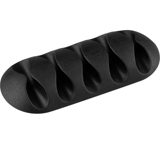 Изображение товара Держатели для 5 проводов на клейкой основе, цвет-черный, 2 шт PARK 103761