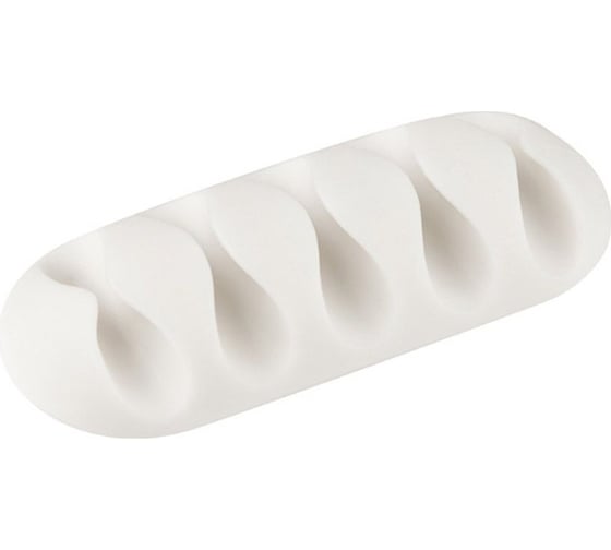 Изображение товара Держатели для 5 проводов PARK на клейкой основе, цвет белый, 2 штуки 103392