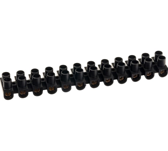 Изображение товара Винтовая клемма duwi ЗВИ-15 полипропилен, 2,5-10мм2, 12пар, 120 С, черный, 26625 9