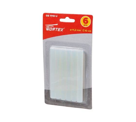 Изображение товара Стержень клеевой прозрачный 6 шт, 11.2x100 мм WORTEX GS1110U00011