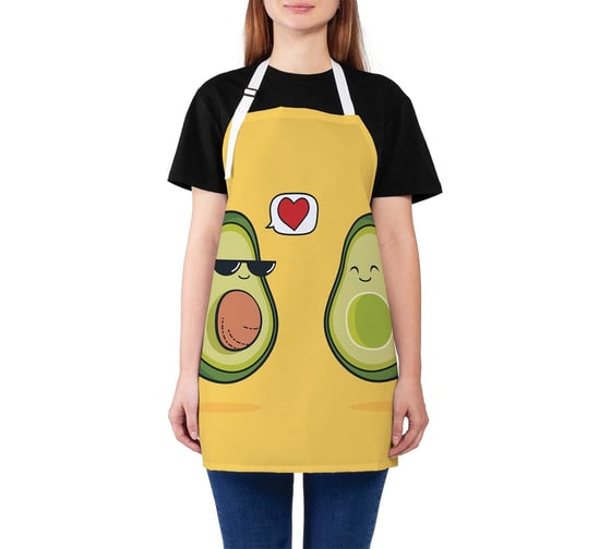 Изображение товара Кухонный фартук JOYARTY Влюбленные авокадо, универсальный размер для женщин и мужчин ap_91961