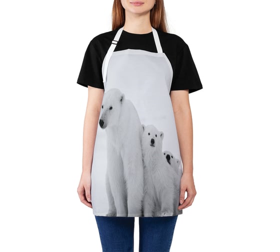 Изображение товара Кухонный фартук JOYARTY Медвежье тепло, универсальный размер для женщин и мужчин ap_11881