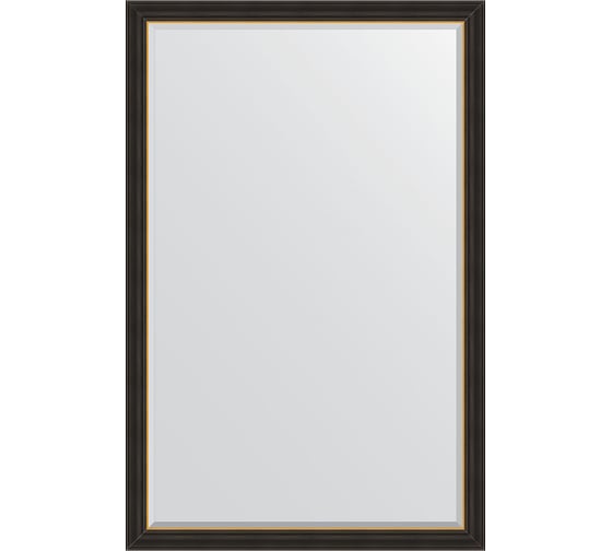 Изображение товара Зеркало EVOFORM с фацетом в багетной раме - черное дерево с золотом 71 мм (114x174 см) BY 3932