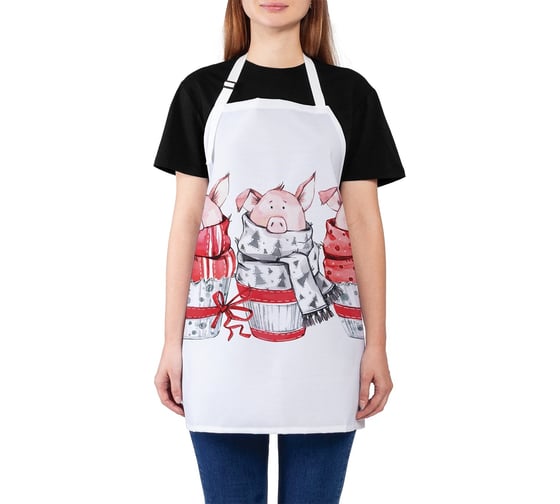 Изображение товара Кухонный фартук JOYARTY Три поросенка, универсальный размер для женщин и мужчин ap_78051