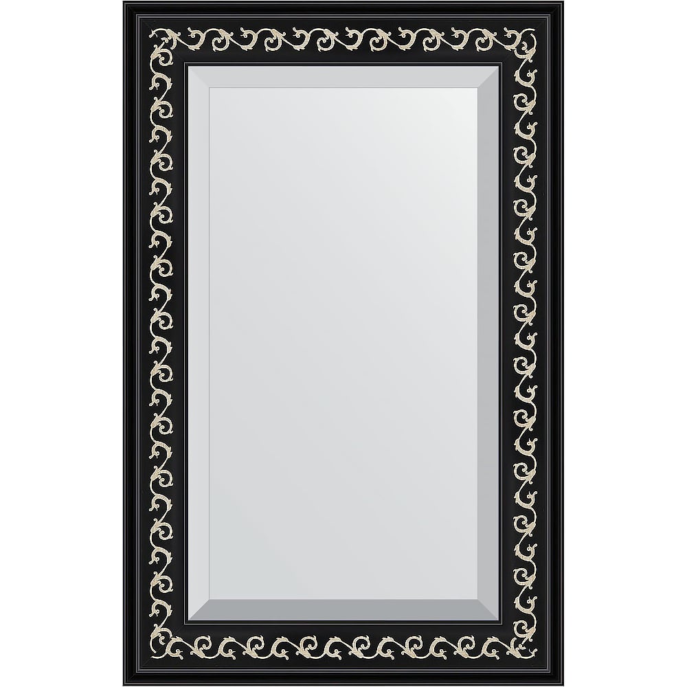 Изображение товара Зеркало EVOFORM с фацетом в багетной раме черный ардеко 55x85 см BY 1135