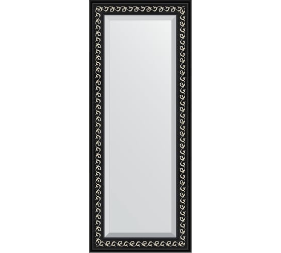 Изображение товара Зеркало EVOFORM с фацетом в багетной раме - черный ардеко 81 мм (55x135 см) BY 1155