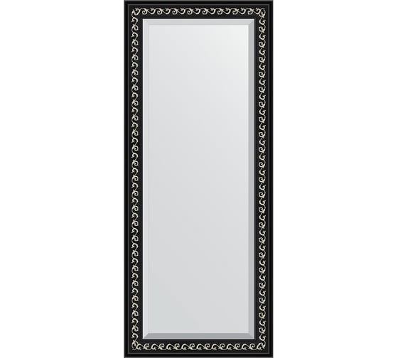 Изображение товара Зеркало EVOFORM с фацетом в багетной раме - черный ардеко 81 мм (65x155 см) BY 1185