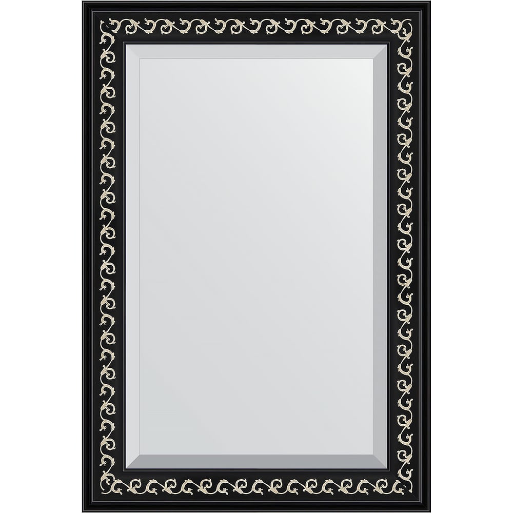 Изображение товара Зеркало EVOFORM с фацетом в багетной раме 65x95 см черный ардеко