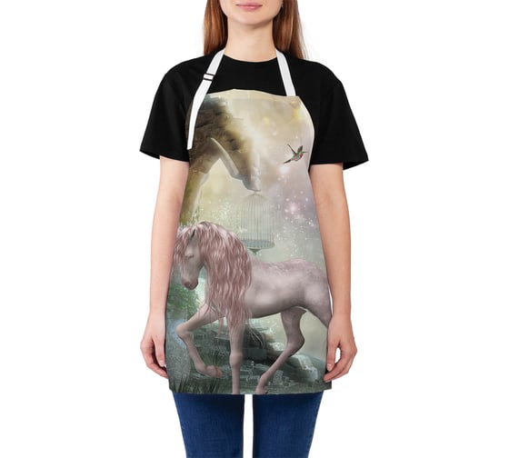 Изображение товара Кухонный фартук JOYARTY Усталость единорога, универсальный размер для женщин и мужчин ap_12392