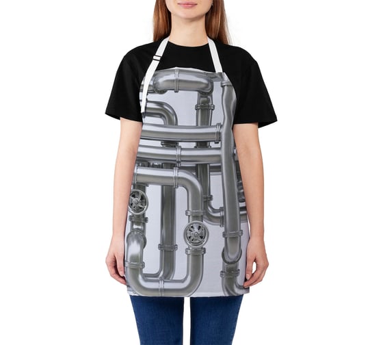 Изображение товара Кухонный фартук JOYARTY Лабиринт из труб, универсальный размер для женщин и мужчин ap_36292