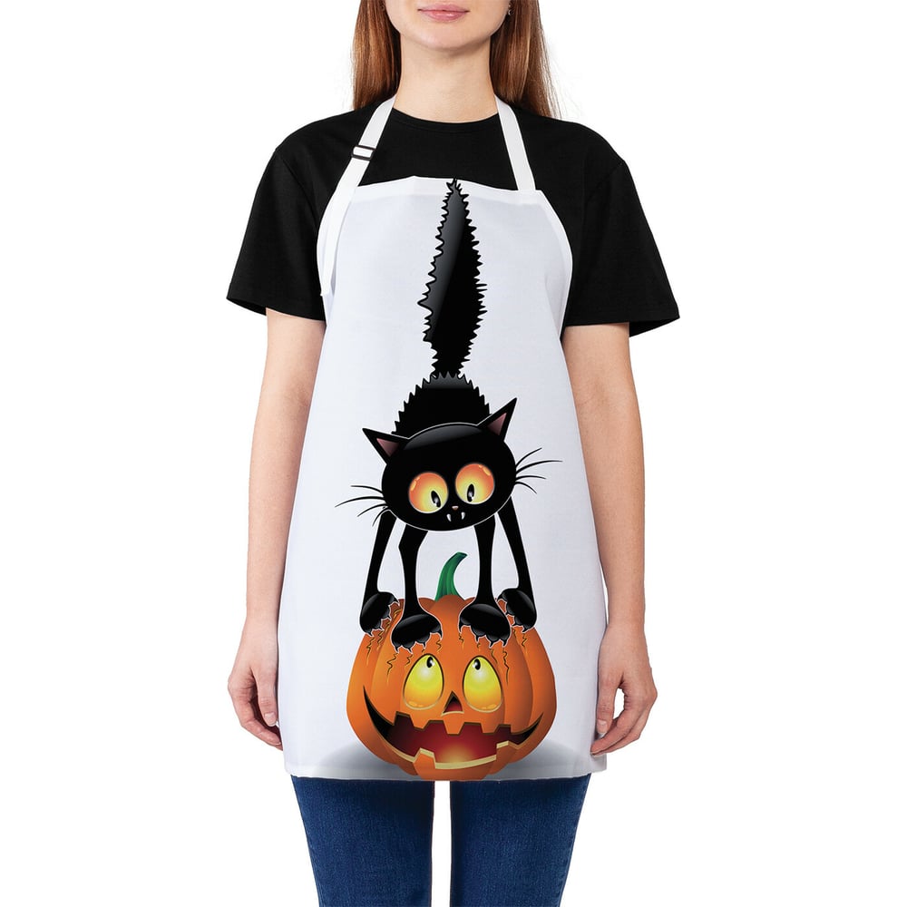 Изображение товара Кухонный фартук JOYARTY Кот на тыкве универсальный