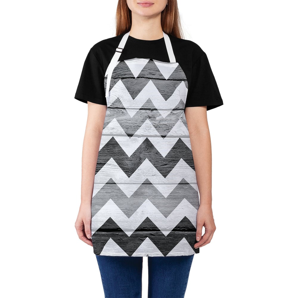 Изображение товара Кухонный фартук JOYARTY Зигзаг из прошлого универсальный для мужчин и женщин