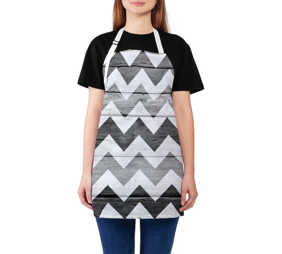 Изображение товара Кухонный фартук JOYARTY Зигзаг из прошлого, универсальный размер для женщин и мужчин ap_9018
