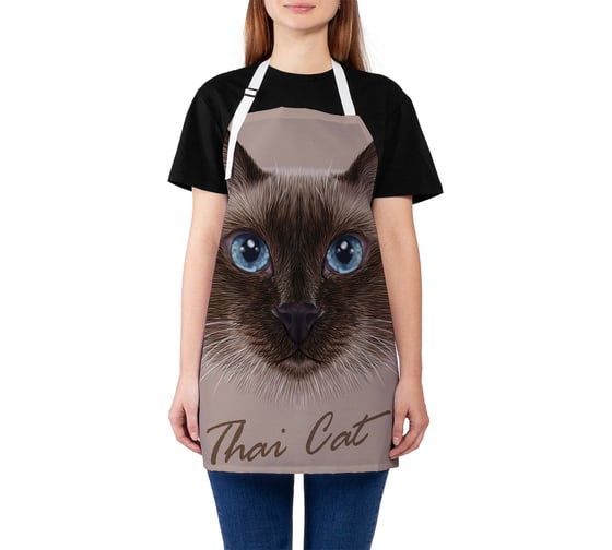 Изображение товара Кухонный фартук JOYARTY Тайский кот, универсальный размер для женщин и мужчин ap_68160