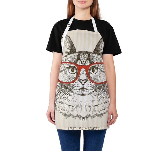Изображение товара Кухонный фартук JOYARTY Будь умным, универсальный размер для женщин и мужчин ap_15560