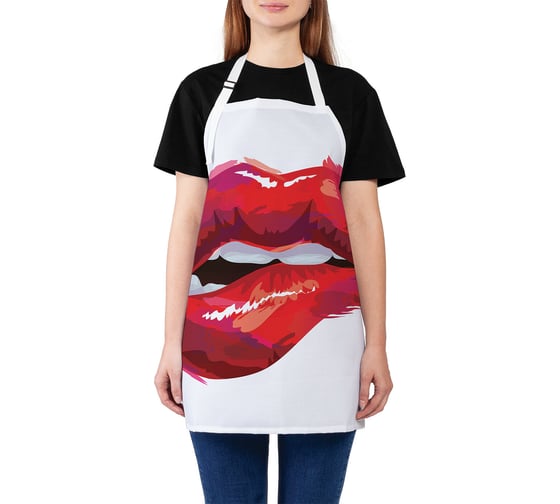 Изображение товара Кухонный фартук JOYARTY Губы соблазнения, универсальный размер для женщин и мужчин ap_7821