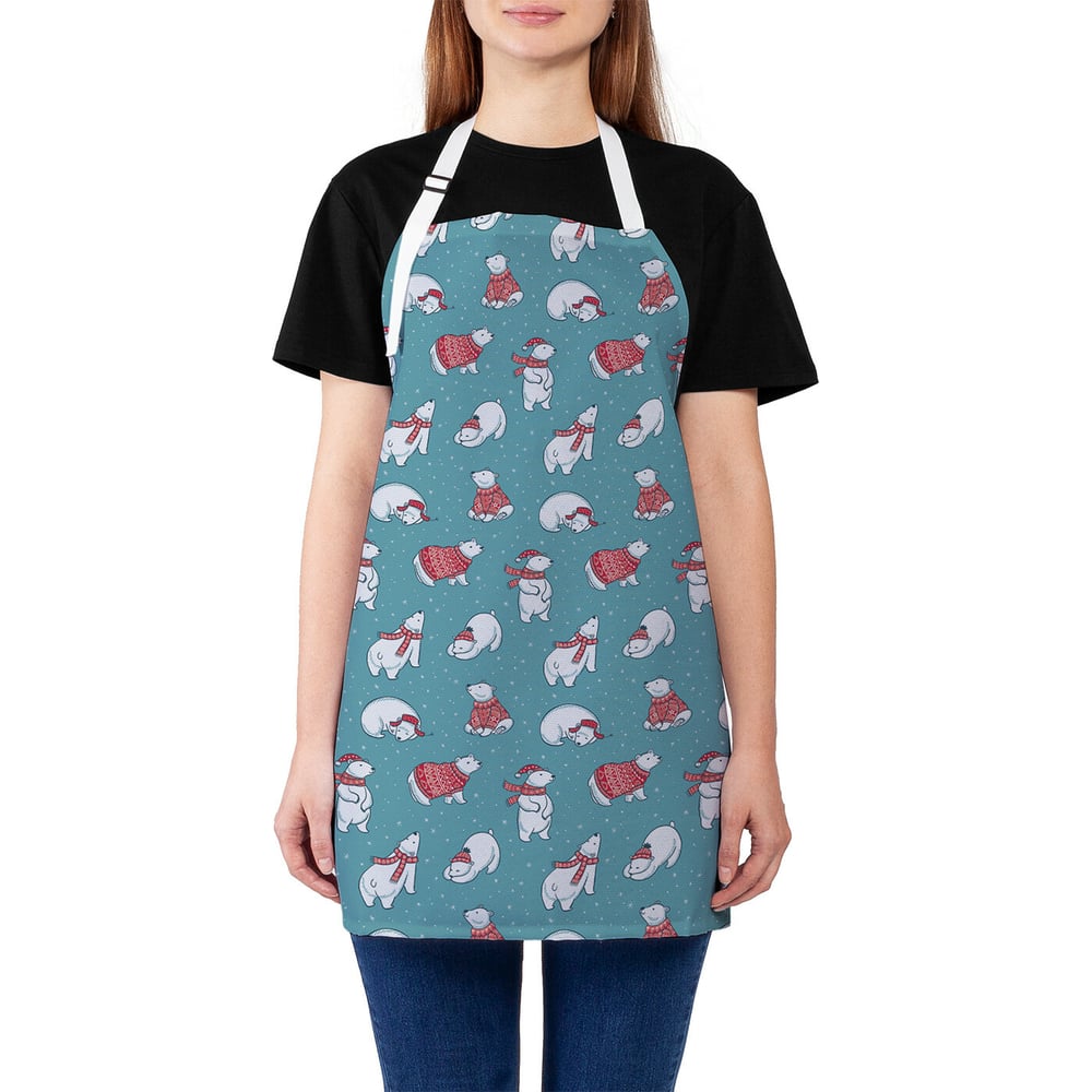 Изображение товара Кухонный фартук JOYARTY Рождественские полярные медведи универсальный размер