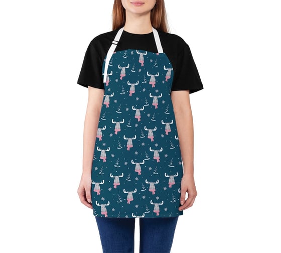 Изображение товара Кухонный фартук JOYARTY Модный лось, универсальный размер для женщин и мужчин ap_185494