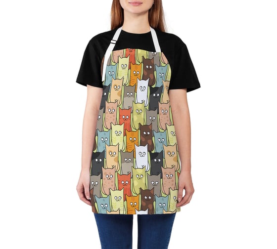 Изображение товара Кухонный фартук JOYARTY Котятки, универсальный размер для женщин и мужчин ap_32589