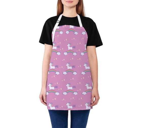 Изображение товара Кухонный фартук JOYARTY Единорог на радуге, универсальный размер для женщин и мужчин ap_19538